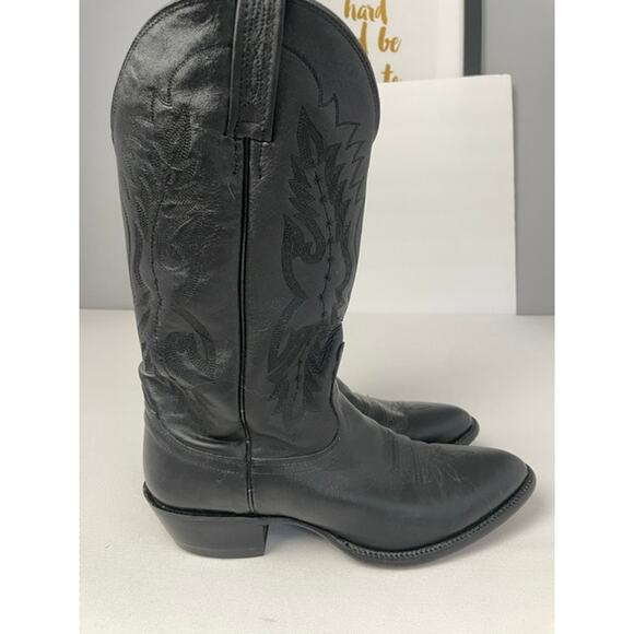 Nocona Black Leather Cowboy Boots Men’s Size 9D Western Mexico Heritage Ranch main image 10